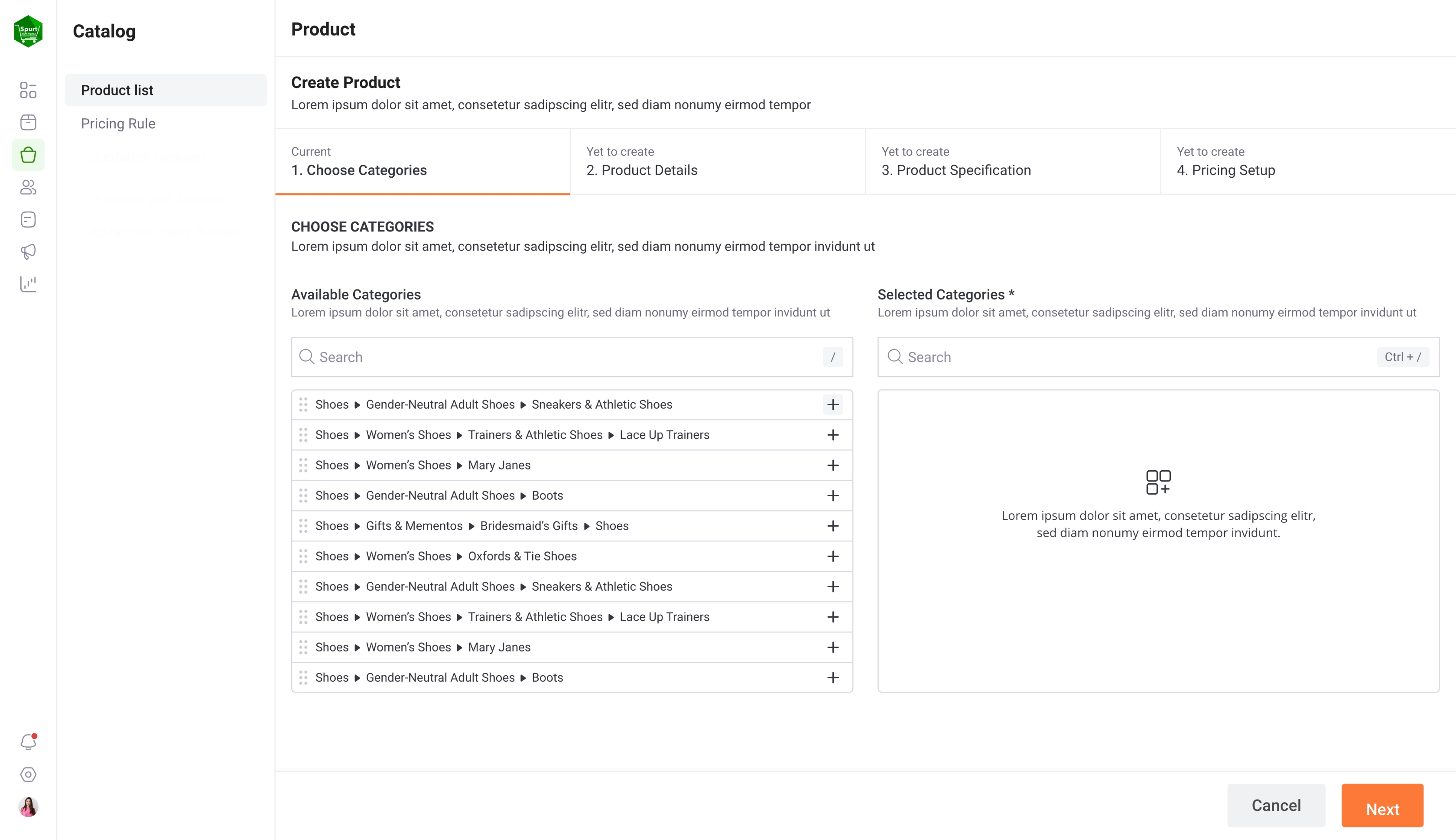 Spurtcommerce Catalog Product List